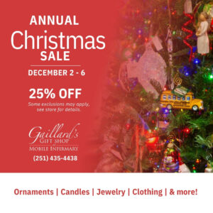 Gaillard's Gift Shop at Mobile Infirmary Annual Christmas Sale